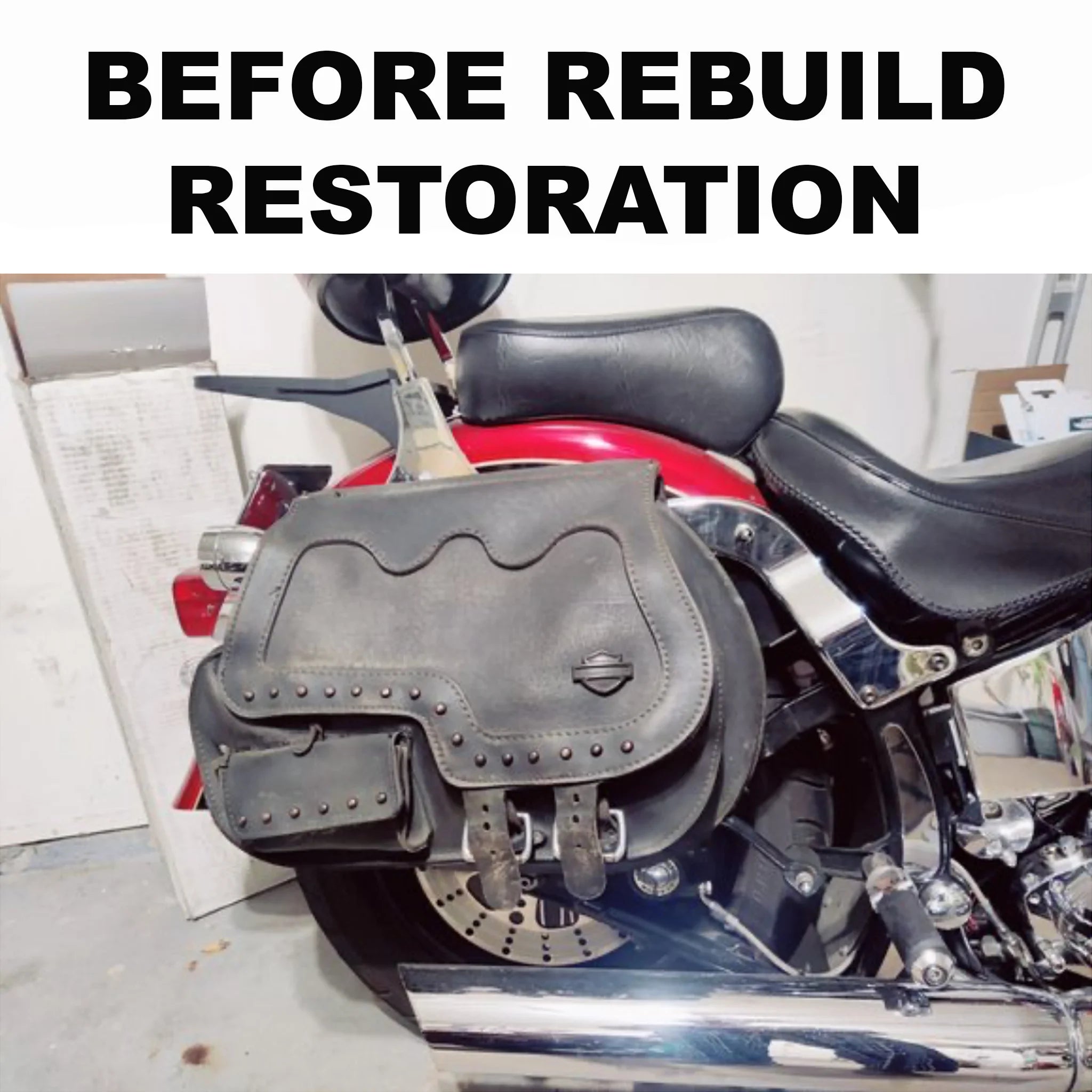RESTORATION SERVICE: 1998 H-D Fat Boy OEM Saddlebag Rebuild