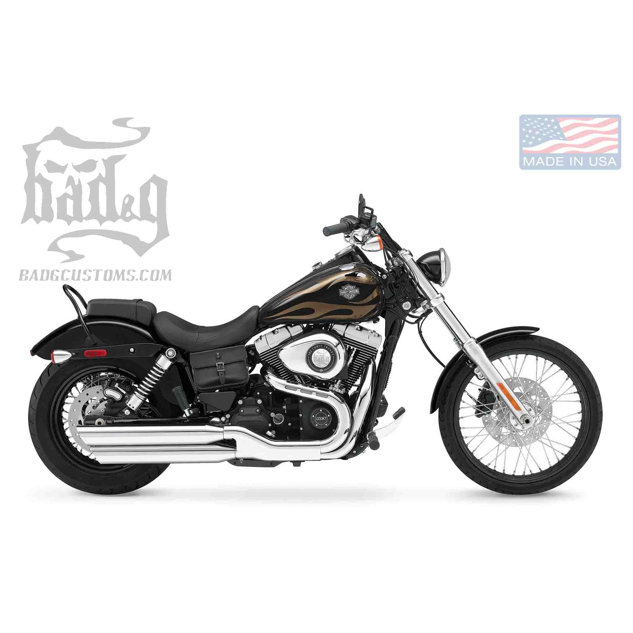 Upgrade your Harley-Davidson® Dyna with the DBB02 Dyna Bolt On Battery Bag. Hand crafted in USA with premium leather and top quality hardware. Durable and stylish, it's the perfect fit for your motorcycle.